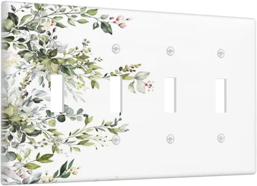 Miniatura 142 de Placa Decorativa de Pared de Granja Rústica con Cuerno de Madera para Puerta de Granero 1 Banda Duplex Cubiertas de Toma Eléctrica Soltera
