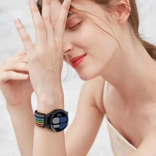 Miniatura 6 de Correas deportivas de nailon de 0.709 in de liberación rápida compatibles con Garmin Venu 4 1.614 in/3S 1.614 in/Venu 2S/Vivoactive 4S/Vivomove
