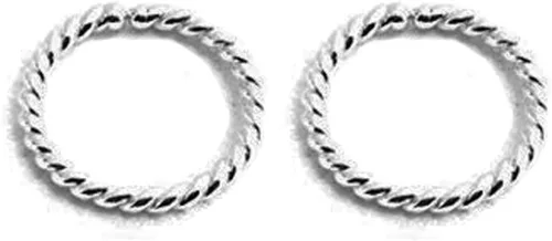 Miniatura 9 de Piercing de aro de plata de ley calibre 20 hecho a mano para el tabique de las cejas, cartílago, nariz, tragus