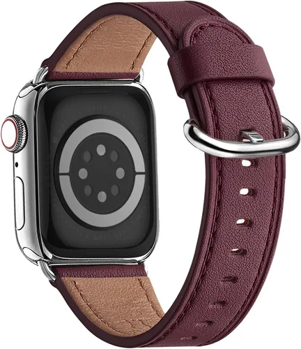 Miniatura 25 de WFEAGL Compatible con Apple Watch Banda 38mm 40mm 41mm para Mujeres, Correa de Cuero de Grano Superior para iWatch Ultra SE & Series 9 8 7 6 5 4 3