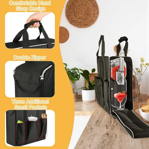 Miniatura 4 de Beautyflier Bolsa de transporte de viaje para Ninja SLUSHi Slushie Machine FS299/FS301/FS301C, funda de viaje portátil para fabricante de bebidas
