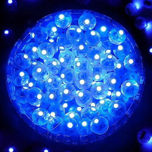 Miniatura 11 de ZGWJ 50 piezas de luces de globo mini, funciona con pilas, luz redonda impermeable LED de tiempo de espera prolongado para globo de cumpleaños