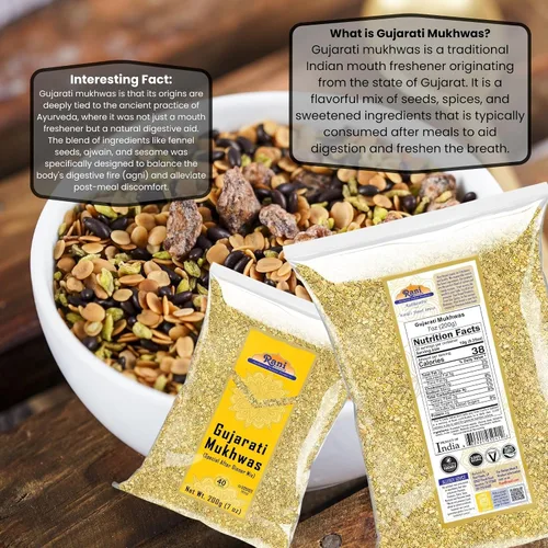 Miniatura 5 de Rani Gujarati Mukhwas (Mezcla especial para después de la cena) 7 oz (200 g) ~ Vegano Kosher Apto para gluten Sin colores De origen indio