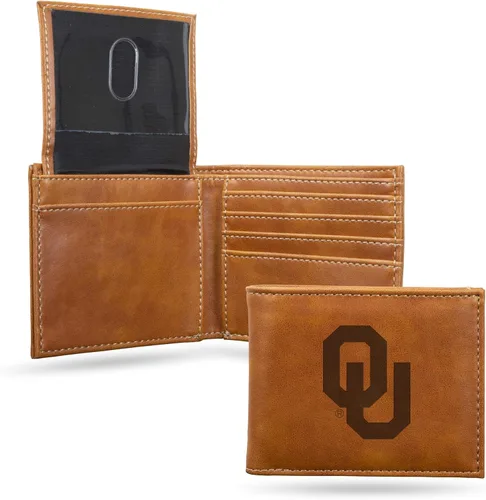 Miniatura 109 de NCAA Rico Industries Cartera Billetera con Grabado Láser Cartera Billetera con Grabado Láser - Diseño Delgado - Gran Regalo
