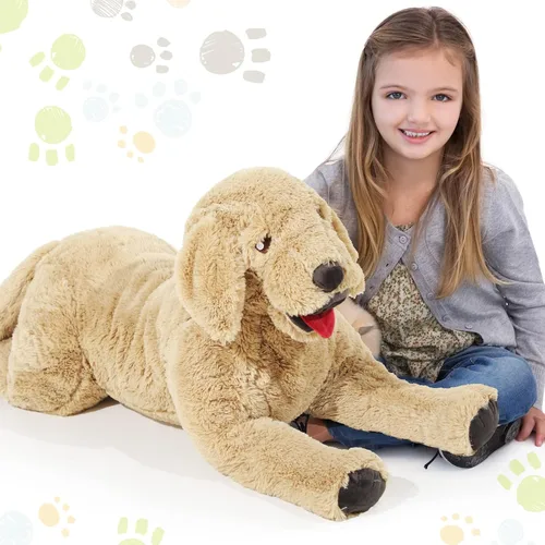 Miniatura 10 de Geosar Animales de peluche de perro de 15.7 pulgadas, suaves juguetes de peluche Golden Retriever, almohada de peluche grande para abrazar, regalos