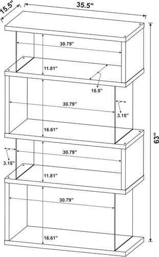 Miniatura 3 de Coaster Home Furnishings librero, Madera, Negro