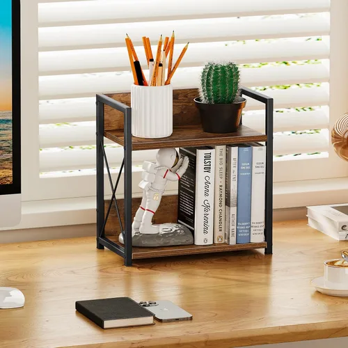 Miniatura 8 de Giikin Organizador de encimera de cocina, organizador de especias de 2 niveles para despensa, estante de encimera de cocina, organizador de estación
