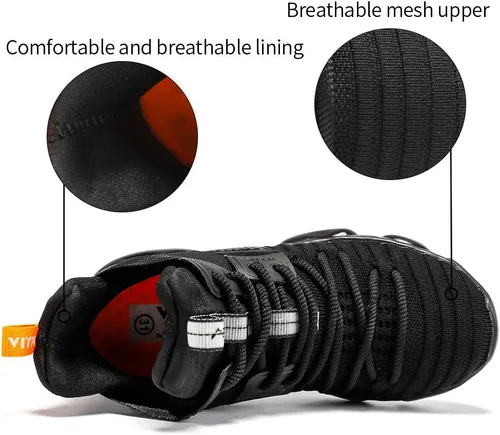 Miniatura 2 de VITUOFLY Zapatos de baloncesto para niños, con cámara de aire, para niñas, con aros de media parte superior, antideslizantes, para deportes al aire