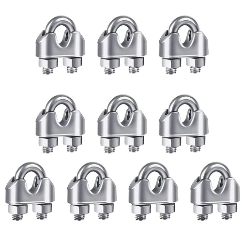 Miniatura 5 de YAMASO 20 unidades de abrazadera de cable de cuerda de alambre de acero inoxidable M2 de 1/16 pulgadas