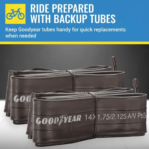 Miniatura 6 de Tubo de Bicicleta Goodyear con Goma de Butilo - Tubos de Bicicleta Confiables para Ciclismo Premium