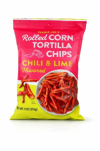 Trader Joe's - Chips de tortilla de maíz enrollados con sabor a chile y lima con clip de chips Grafton Way (paquete de 1)