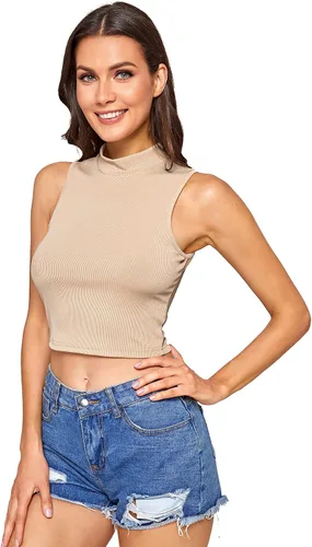 Miniatura 6 de Verdusa Camiseta sin mangas básica de punto acanalado para mujer