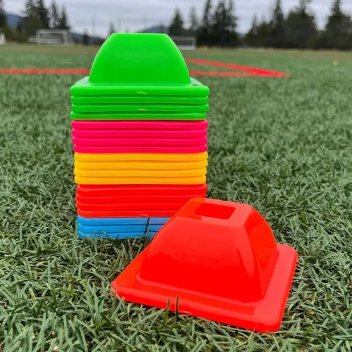 Miniatura 14 de LVL10 Pro - Conos de entrenamiento – Mini conos de fútbol de 2 pulgadas para entrenamiento deportivo – para ejercicios de baloncesto, fútbol