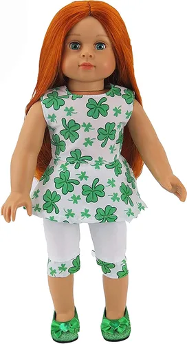 Miniatura 2 de American Fashion World Vestido de seda amarillo con oso para muñecas de 18 pulgadas Calidad premium y diseño moderno Ropa de muñecas Moda