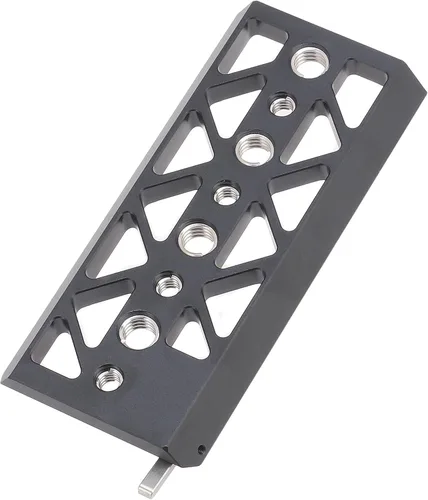 Miniatura 2 de Fotga Placa de cola de milano estándar de 5 pulgadas y 5 pulgadas con orificios de tornillo de 1/4 "-20 3/8"-16 para soporte de luz de trípode