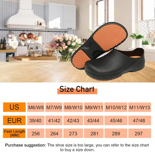 Miniatura 2 de Zapatos de chef para hombre, zapatos para cocina, zapatos de trabajo antideslizantes para mujer, zuecos cómodos para enfermera, zapatos de cocodrilo