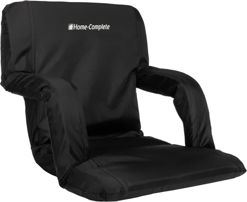Miniatura 7 de Almohadón ancho reclinable para estadio con respaldo, reposabrazos, 6 posiciones ajustables y correas de transporte - Asientos portátiles