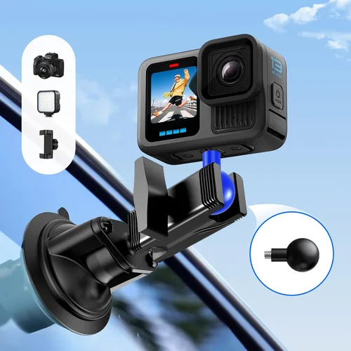 Miniatura 5 de Adaptador de bola de tamaño B de 1 pulgada a tornillo de 1/4"-20 – Convertidor de montaje de cámara, se adapta a bases de bola estándar de 1