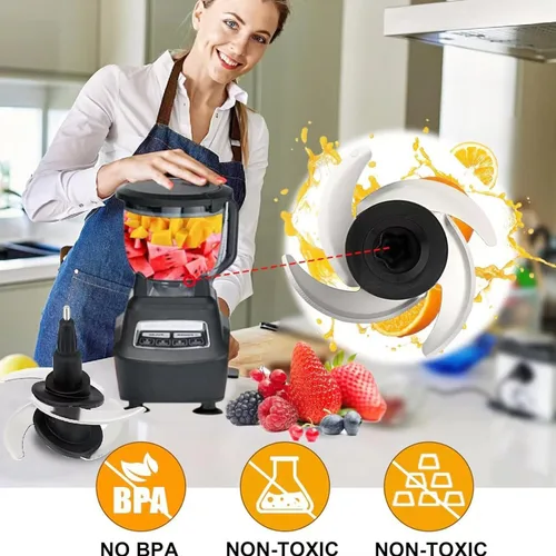 Miniatura 6 de 4 piezas de repuesto de cuchilla Ninja Blender Blade compatibles con 64oz (8Cup) 72oz (9Cup) procesador de alimentos Tazón Ninja Blades Auto iQ