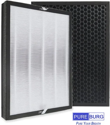 Miniatura 4 de PUREBURG Filtros de repuesto compatibles con purificadores de aire Aiper KJ200 y FAMREE FA500, H13 True HEPA y filtración multicapa de carbón