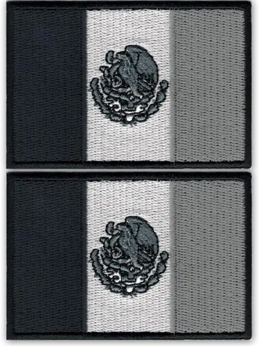 Miniatura 10 de Laughing Lizards Parche pequeño de México (paquete de 5), paquete de 5 parches para planchar con la bandera del país mexicano, ideal para sombreros