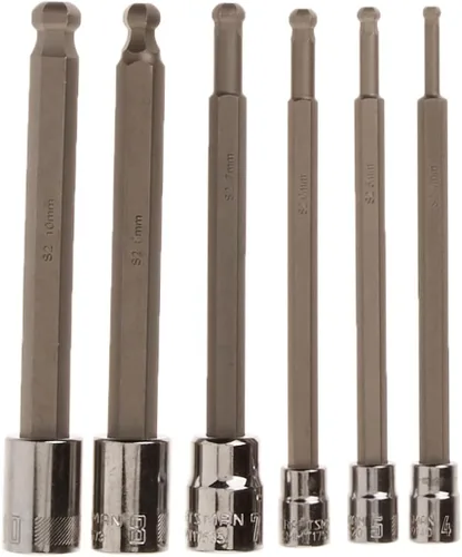 CRAFTSMAN Juego de llaves hexagonales, métrica, unidad de 3/8 pulgadas, bola larga, 6 piezas (CMMT42607)