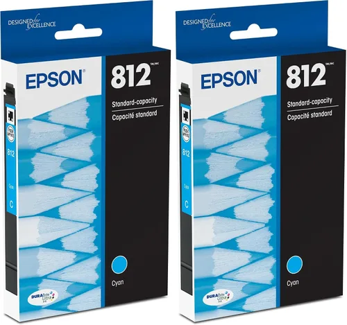 Miniatura 7 de Epson 812 DURABrite Ultra Ink Cartucho cian de capacidad estándar (T812220-S) funciona con Workforce Pro WF-7310, 7820, 7840, EC-C7000
