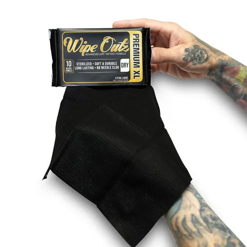 Miniatura 3 de Wipe Outz Toallas de tatuaje extragrandes DRY – Toallitas de tatuaje prémium para durante el tatuaje y el cuidado posterior, cuidado posterior