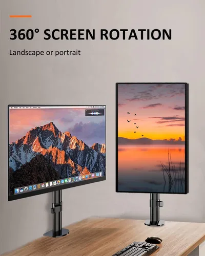 Miniatura 6 de Suptek Soporte para Monitor Individual, Brazo de Monitor Ajustable Soporte de Escritorio para 1/Una Pantalla de hasta 32 Pulgadas de Pantalla