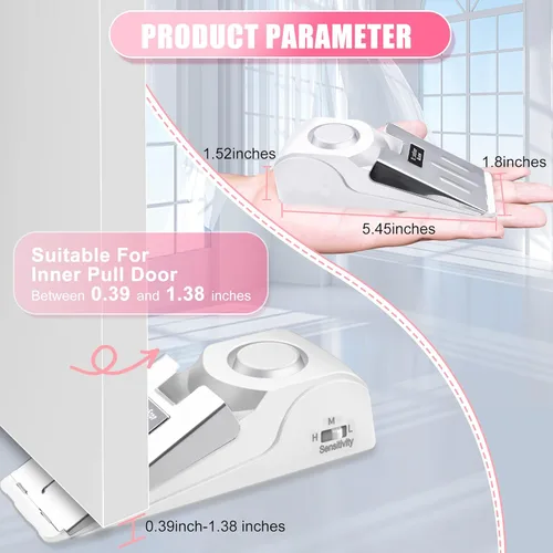 Miniatura 5 de Cerradura de puerta portátil de seguridad para el hogar, cerraduras de bloqueo de viaje para seguridad y privacidad adicionales, perfectas