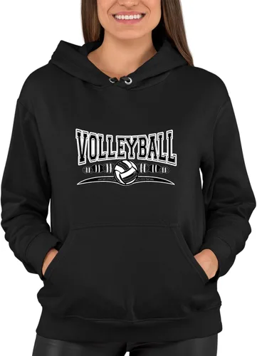 Miniatura 42 de Go All Out Sudadera con capucha para hombre y mujer con diseño fresco de voleibol