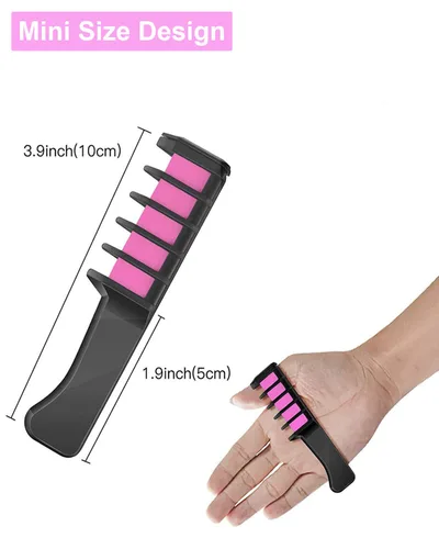 Miniatura 4 de Peine de tiza para el cabello, tinte de color temporal, manualidades para niñas de 4, 5, 6, 7, 8, 9, 10 años, tiza para el cabello lavable