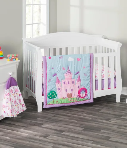 Miniatura 11 de EVERYDAY KIDS Juego de cama de 4 piezas para cuna de niños - Tren Choo Choo - Incluye edredón, sábana ajustable, volante antipolvo y apilador