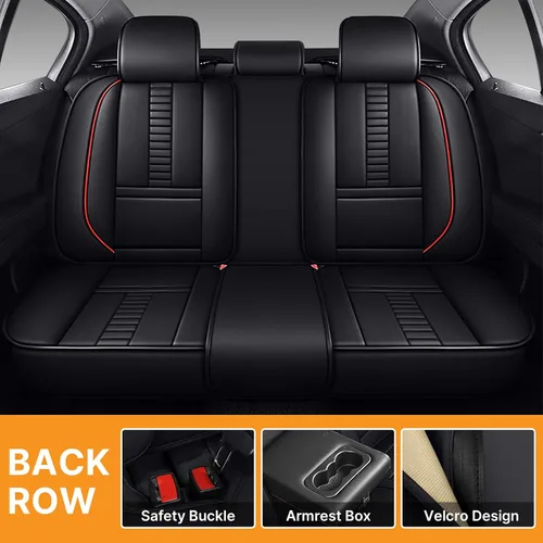 Miniatura 6 de Juego completo de fundas de asiento de automóvil de ajuste universal para BMW X3 2009-2025, juegos interiores de automóvil de piel sintética