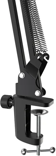 Miniatura 8 de Soporte de brazo para micrófono FIFINE; soporte de brazo de tijera con suspensión, con abrazadera de gran resistencia, adaptador de 3/8 a 5/8