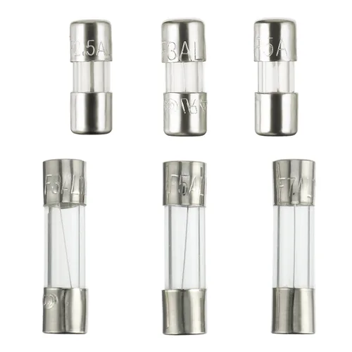 Miniatura 4 de BOJACK Fusibles para luces de Navidad 5x20mm 125V 3A 5A 7A Fusible de vidrio de soplado rápido Fusibles 3.6X10mm Mini Fusible 125V 2.5A 3A 5A Kit