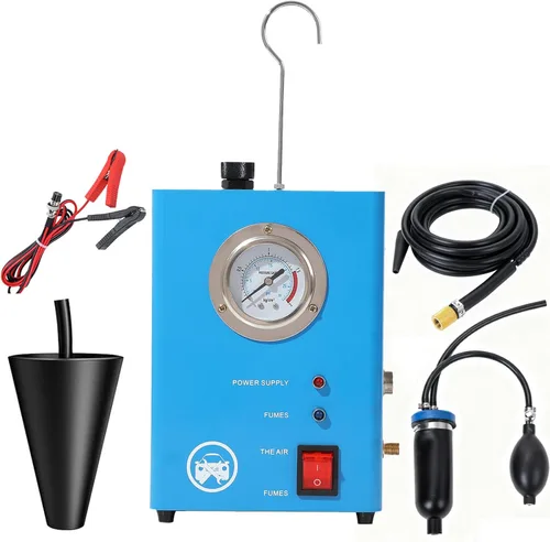 Detector de fugas de humo automotriz, máquina de humo con medidor de presión de bomba de aire integrado, detector de fugas de humo de 12 V CC,