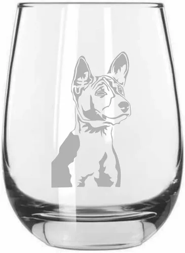 Miniatura 109 de Sakhalin Husky Dog - Copa de vino grabada personalizada de 15.25 onzas sin tallo
