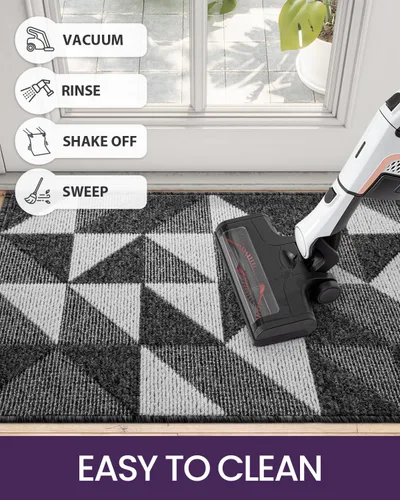 Miniatura 6 de DEXI - Alfombras para puerta de entrada, antideslizante, lavable, absorbente, resistente a la suciedad en el interior, alfombra de entrada de perfil