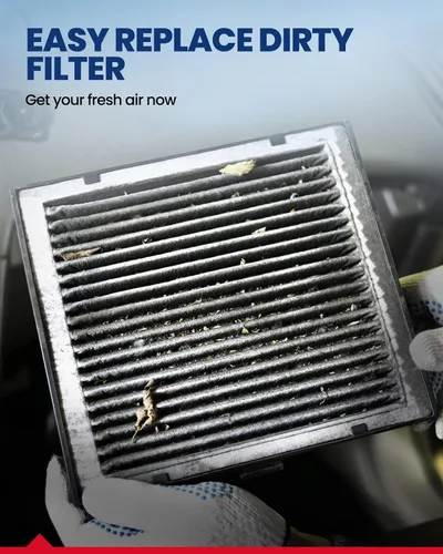 Miniatura 6 de KAX - Filtro de aire de cabina HEPA con carbón activado, CF10545 de repuesto para Nissan Versa 2007 2008 2009 2010 2011 2012