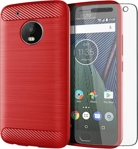 Miniatura 7 de Asuwish Funda compatible con Motorola Moto G5 Plus, protector de pantalla de vidrio templado y accesorios para celda, delgada, resistente de cuerpo