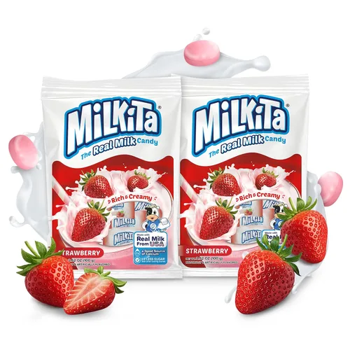 Miniatura 16 de Milkita Bites - Caramelos de leche – Dulces saludables bajos en azúcar con leche real para niños y adultos – Tamaño de bocado, caramelo sin gluten