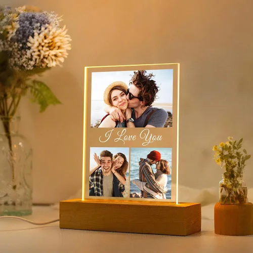 Miniatura 3 de Marco de fotos personalizado, marco de fotos personalizado, marcos de fotos personalizados, regalos de fotos de aniversario personalizados para 3