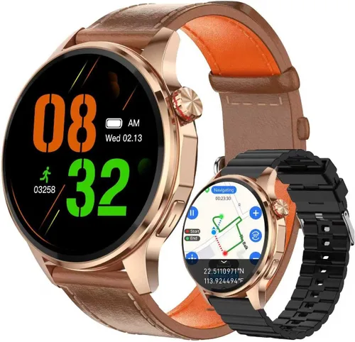 Miniatura 12 de Reloj inteligente para hombre con GPS integrado (respuesta/hacer llamadas/texto), reloj inteligente AI de 1.46 pulgadas para teléfonos