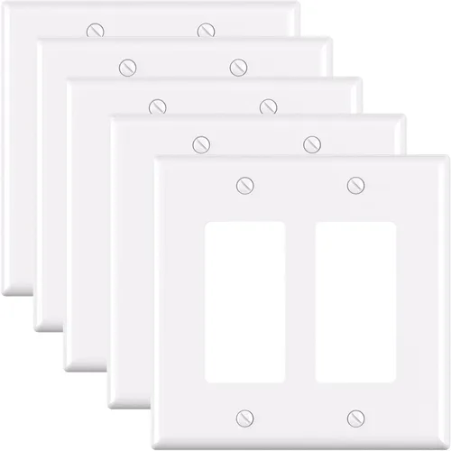 Miniatura 29 de ELEGRP Placas decorativas de pared de 3 posiciones, tamaño mediano 4.88" H x 6.75" L, cubierta frontal termoplástica irrompible para interruptor