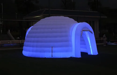 Miniatura 2 de Tienda de campaña inflable de 16.5 pies de diámetro con soplador de aire, tienda de campaña de cúpula para exteriores, club nocturno, fiesta, tienda