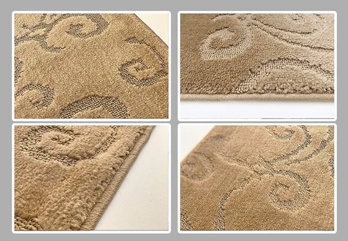 Miniatura 5 de Alfombra antideslizante de pasillo de longitud personalizada, Scroll Marrón Beige, 66 cm x 244 cm, se vende y se cotiza por pie Pergamino beige