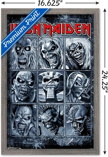 Miniatura 3 de Trends International Iron Maiden - Grid Wall Poster, 14.725" x 22.375", Barnwood Framed Version
