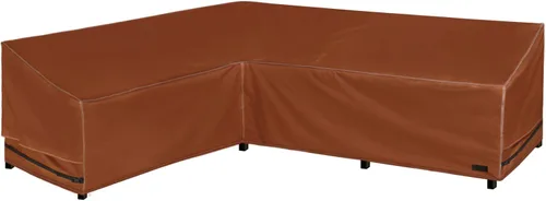 Miniatura 13 de NettyPro Funda para Sofá Loveseat de Patio Impermeable de Servicio Pesado para Muebles de Exterior Sofá de 2 Plazas, 54" An x 32" Pr x 35" Al, Marrón