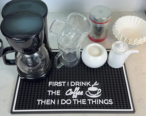 Miniatura 13 de Tapete de barra de café para encimera, tapete grande de barista de 18 x 12 pulgadas, tapete de café, decoración de cocina y accesorios para barra
